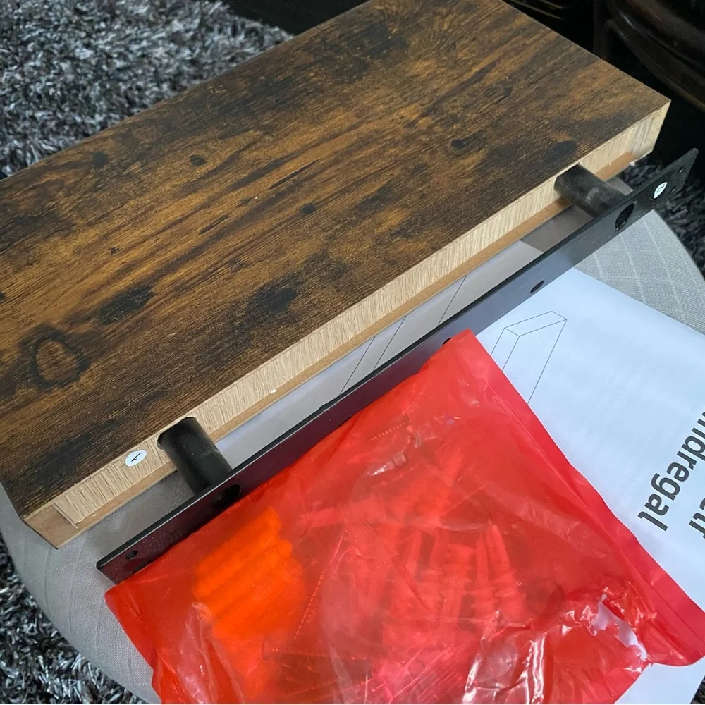 Dark Wood Floating Shelf